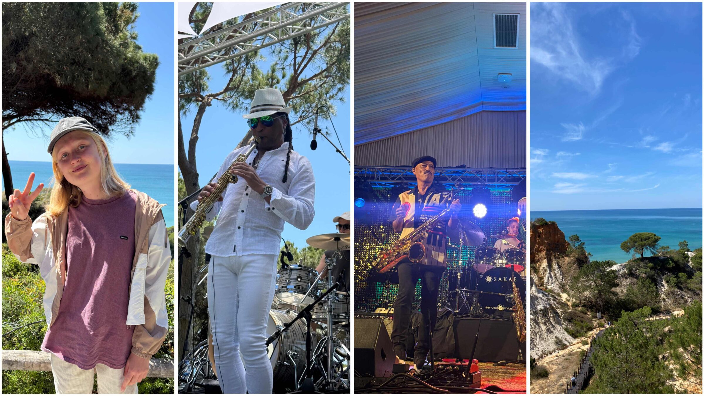 Eine Collage mit vier Fotos vom Smooth Jazz Festival